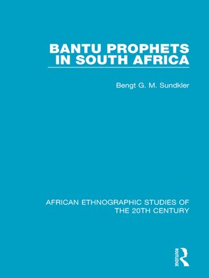 cover image of Bantu Prophets in South Africa